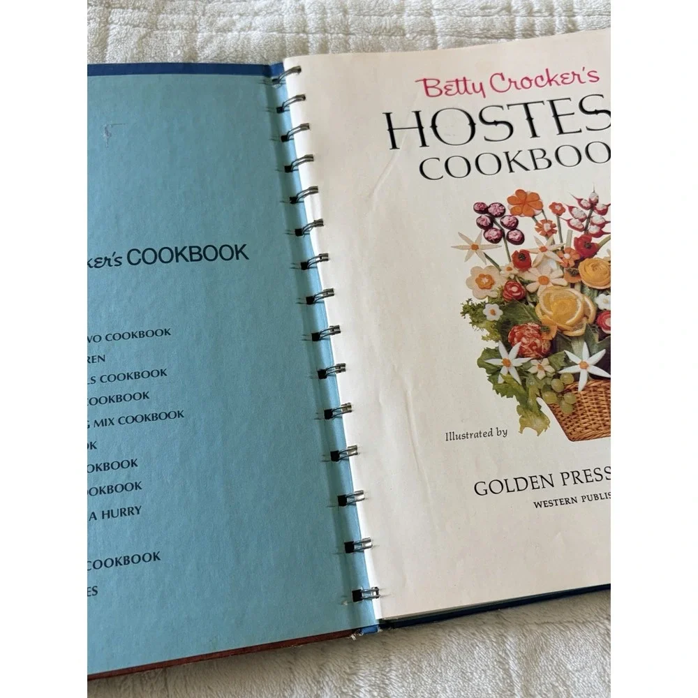 Vintage Betty Crocker's Hostess Cookbook, wirebound, 4th printing, 1971